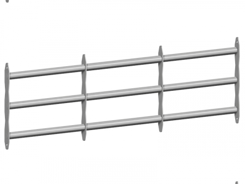 Fenstergitter Ausziehgitter in Edelstahl, H 450mm Zubehör: ohne (Standard, Montage in der Laibung) Länge von - bis: 450mm - 700mm