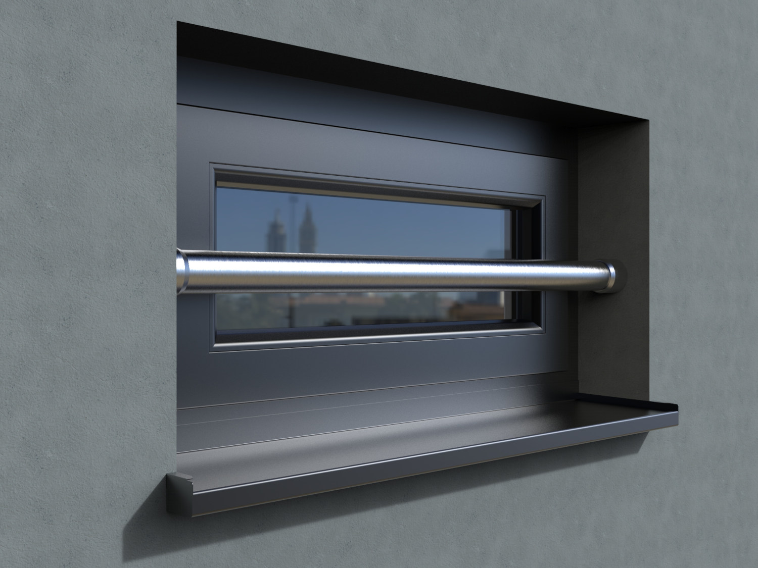 Einbruchschutz für Fenster Security Bar 3, Fenstergitter, Fenstersicherung aus Edelstahl