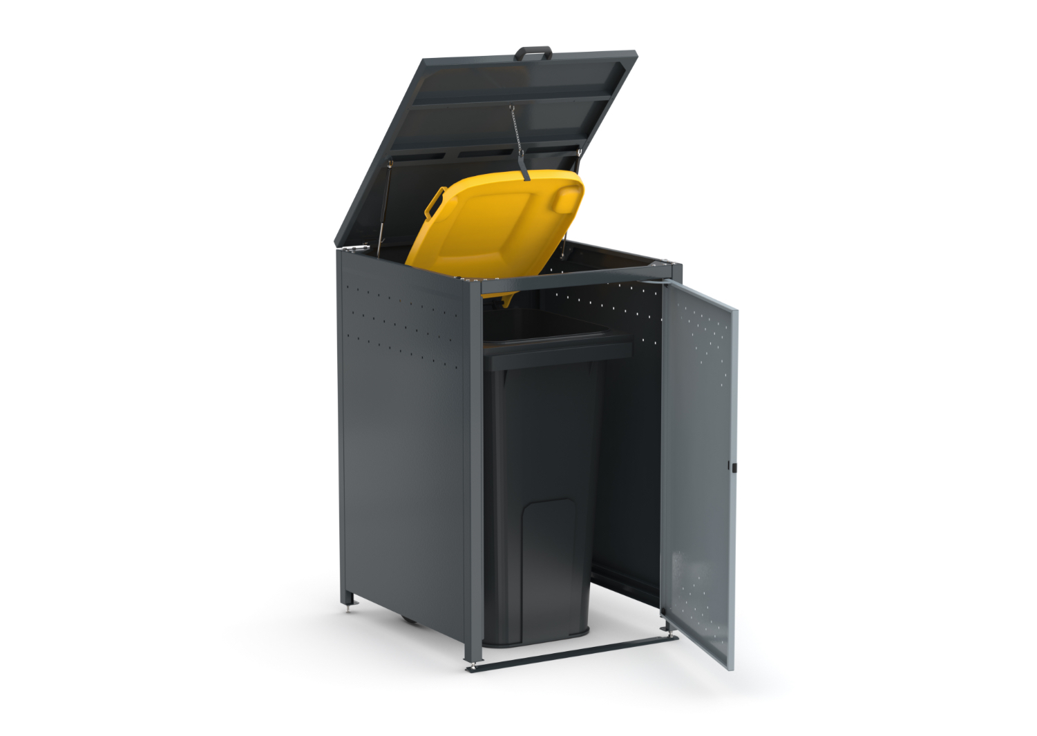 Mülltonnenbox BinStore 120L und 240L universal Bausatz Metall
