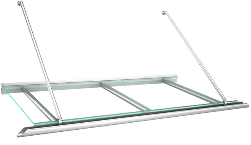 "Calypso 1" - Vordach mit VSG Glas - Aluminium